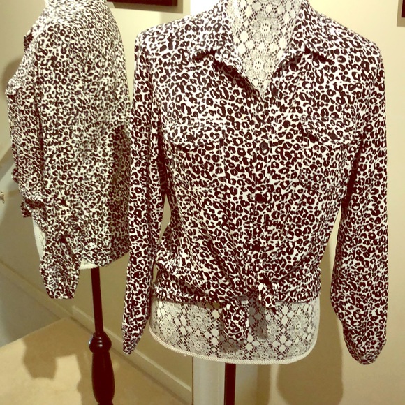 Jones New York Tops - Animal Print Blouse/ Shirt